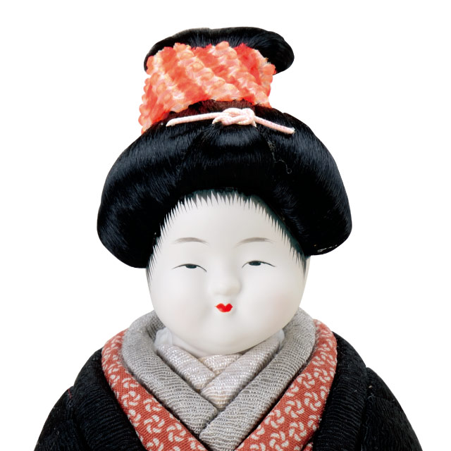 木目込み人形・木目込ひな人形お福さん(豆)の写真