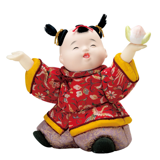 木目込み人形材料・木目込ひな人形キット 唐子の舞（正絹）