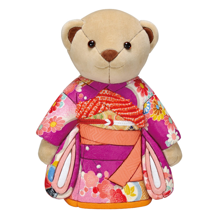 木目込み人形材料・木目込ひな人形キット 市松くまさん（大）女