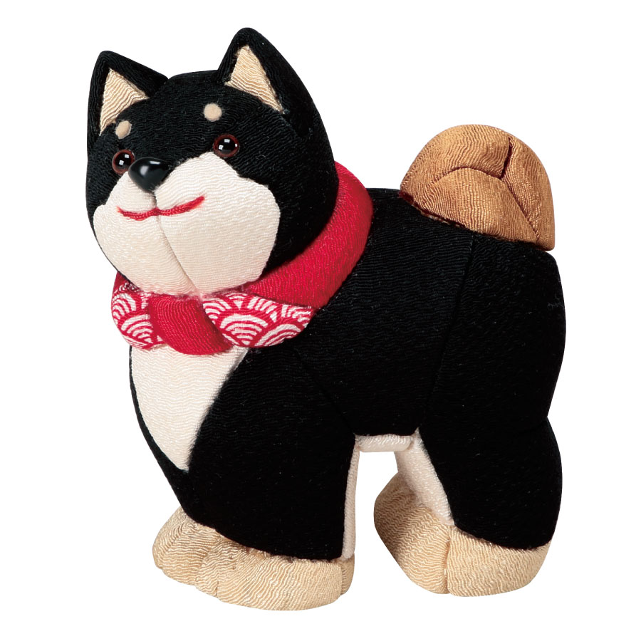 木目込み人形材料・木目込ひな人形キット 柴犬（黒）