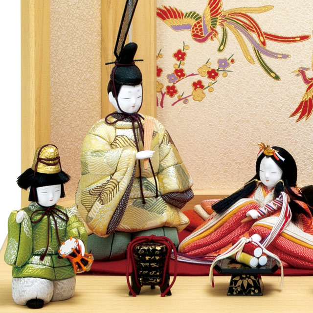 煌琳雛 七人飾り /木目込み人形材料と完成品｜ 人形の田辺