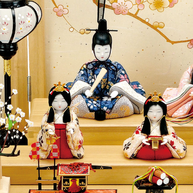 木目込み人形・木目込ひな人形清華雛 五人飾りの写真
