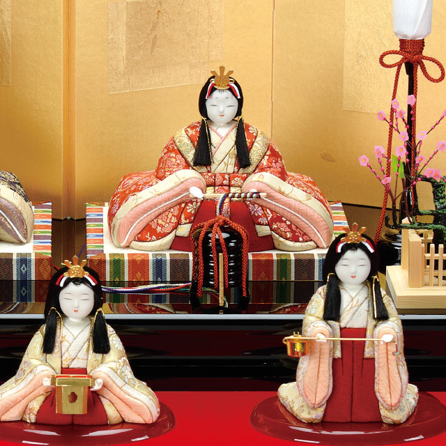 木目込み人形・木目込ひな人形桜琳雛 五人飾りの写真