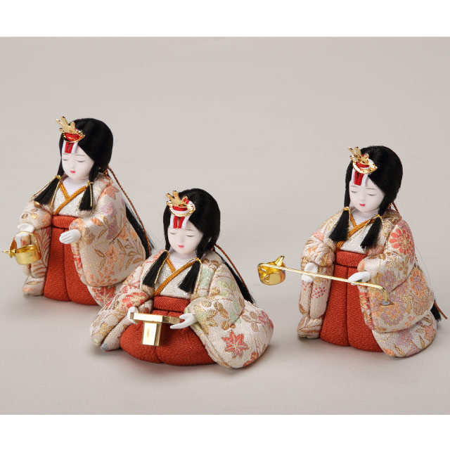 木目込み人形・木目込ひな人形芙蓉雛 五人飾りの写真