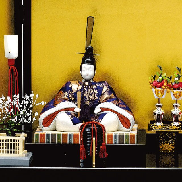 木目込み人形・木目込ひな人形玉華雛 親王飾りの写真