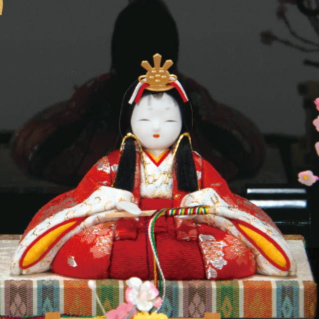 桜花雛 親王飾り /木目込み人形材料と完成品｜ 人形の田辺