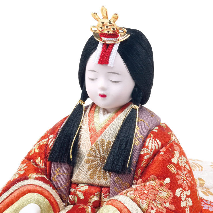 木目込み人形・木目込ひな人形悠祥雛 親王飾り 正絹の写真