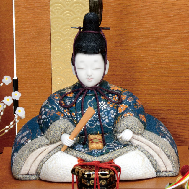 木目込み人形・木目込ひな人形葵雛 親王飾りの写真