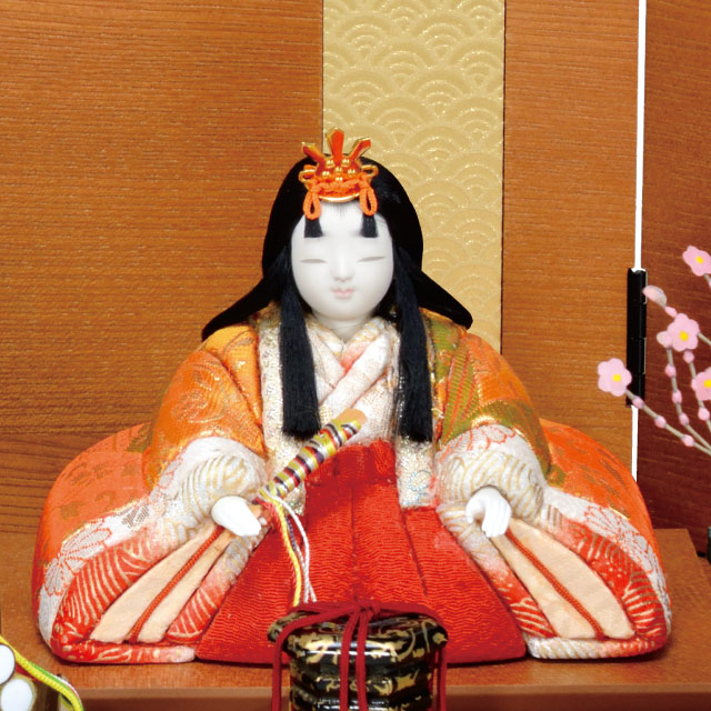 木目込み人形・木目込ひな人形葵雛 親王飾りの写真