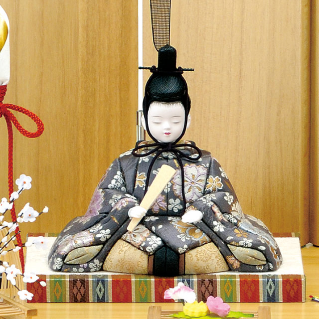 木目込み人形・木目込ひな人形彩鳳雛 親王飾り正絹の写真