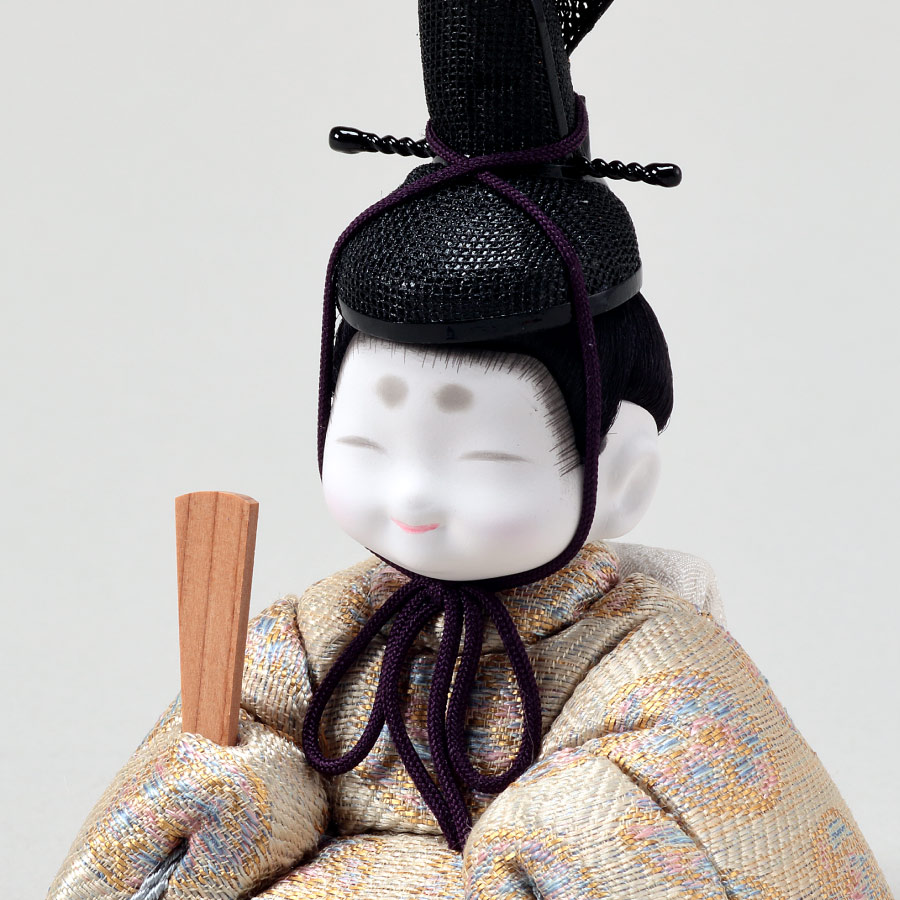 木目込み人形・木目込ひな人形【真多呂】くるみ雛A 親王飾りの写真